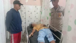 Diduga Mabuk, Dua Pengendara Saling Tabrak, Polsek Lamala Turun TKP