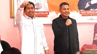 Herwin Yatim dan Hepy Manopo Pasangan Calon Bupati dan Wabup Banggai Gelar Deklarasi