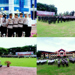 Jelang Putusan MK, Polres Banggai Gelar Apel Gabungan Perkuat Kesiapsiagaan