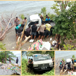 Mobil Pick-up Terjun ke Jurang di Jalan Trans Sulawesi