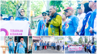 Jalan Santai & Donor Darah Meriahkan HUT PMI Banggai