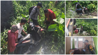 Naas! Sepeda Motor Masuk Jurang di Jembatan Maketang, Batui